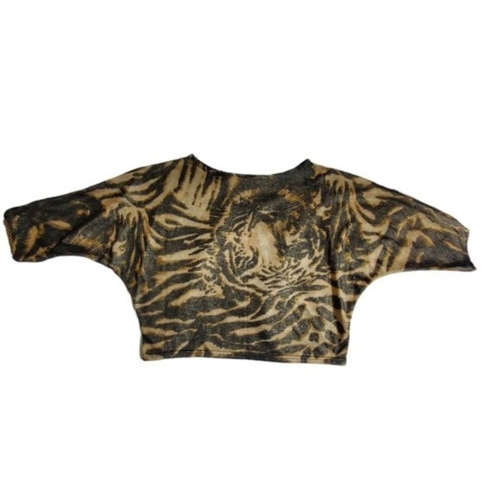 Gold Flava tiger print top sz 16